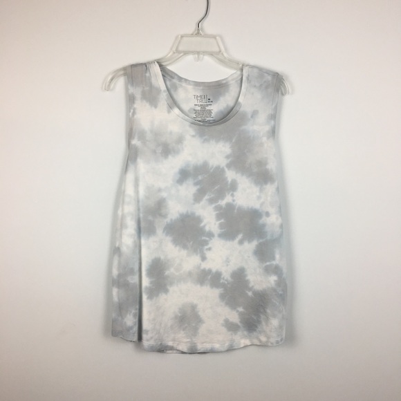 Time and Tru Tops - Time and Tru Cloud Tie Dye Muscle Tee. M